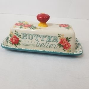 Pioneer Woman Floral Butter dish